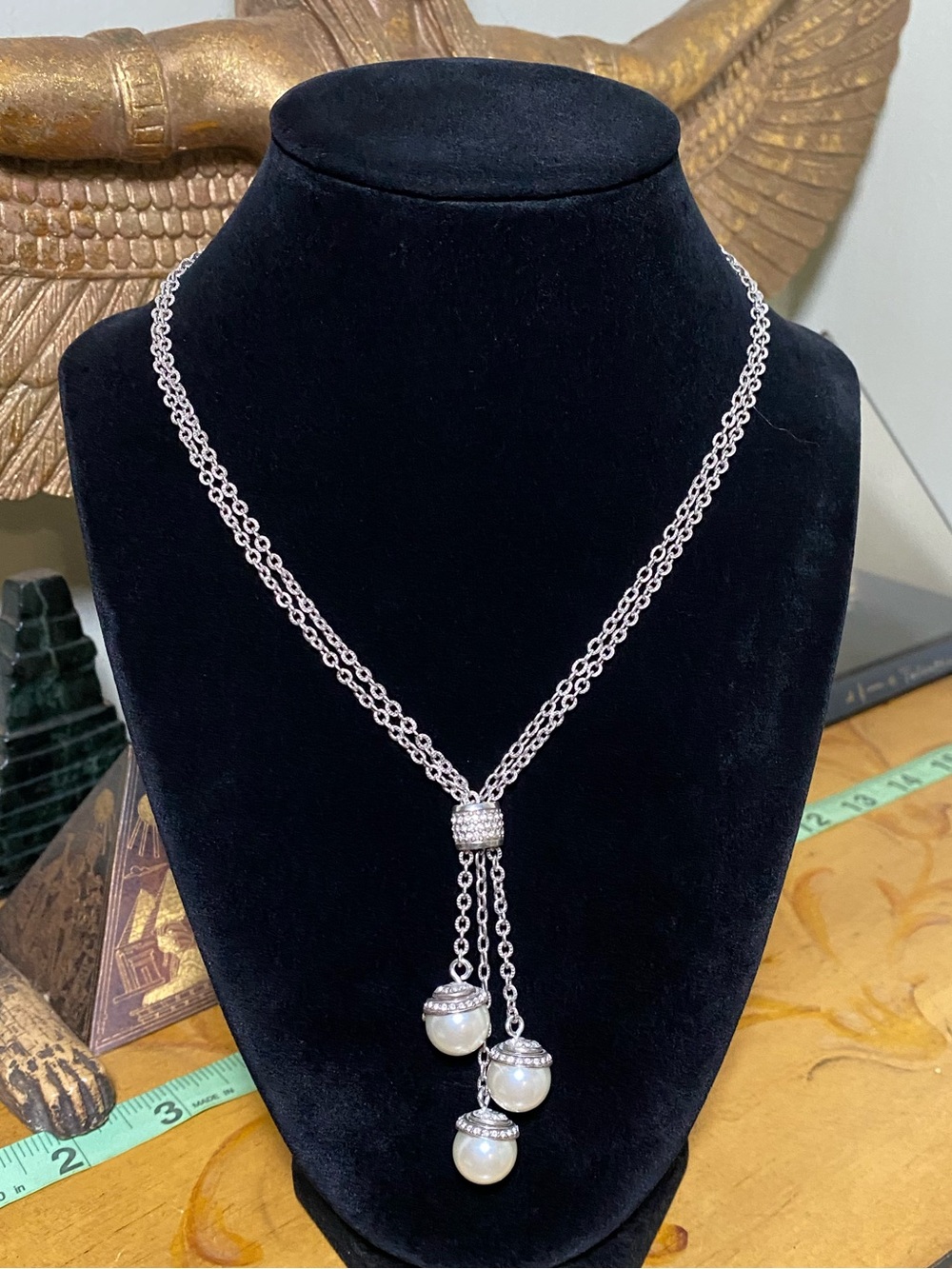 Brighton Pearl Drop Lariat Necklace - Women Jewelry